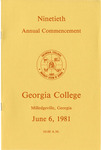 Commencement Program 1981 June by GCSU Special Collections