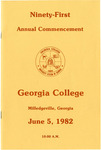 Commencement Program 1982 June by GCSU Special Collections