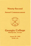 Commencement Program 1983 August by GCSU Special Collections