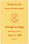 Commencement Program 1983 June by GCSU Special Collections