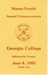 Commencement Program 1985 June by GCSU Special Collections