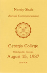 Commencement Program 1987 August by GCSU Special Collections