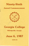 Commencement Program 1987 June by GCSU Special Collections