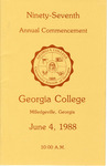 Commencement Program 1988 June by GCSU Special Collections