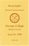 Commencement Program 1989 June by GCSU Special Collections