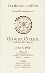 Commencement Program 1996 June by GCSU Special Collections