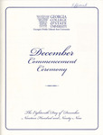 Commencement Program 1999 December by GCSU Special Collections