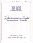 Commencement Program 1999 May by GCSU Special Collections