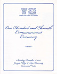 Commencement Program 2000 December by GCSU Special Collections