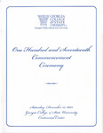 Commencement Program 2003 December by GCSU Special Collections