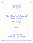 Commencement Program 2003 May