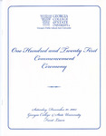 Commencement Program 2005 December by GCSU Special Collections