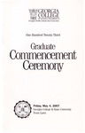 Commencement Program 2007 May Graduate by GCSU Special Collections