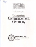 Commencement Program 2007 May Undergraduate by GCSU Special Collections