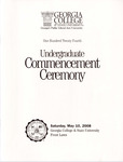 Commencement Program 2008 May Undergraduate by GCSU Special Collections