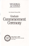 Commencement Program 2009 May Graduate by GCSU Special Collections