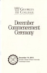 Commencement Program 2013 December by GCSU Special Collections