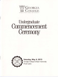 Commencement Program 2013 May Undergraduate by GCSU Special Collections