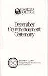 Commencement Program 2014 December by GCSU Special Collections