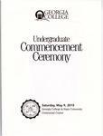 Commencement Program 2015 May Undergraduate by GCSU Special Collections