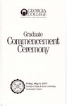 Commencement Program 2017 May Graduate by GCSU Special Collections