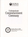Commencement Program 2018 May Undergraduate by GCSU Special Collections