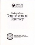 Commencement Program 2019 May Undergraduate by GCSU Special Collections
